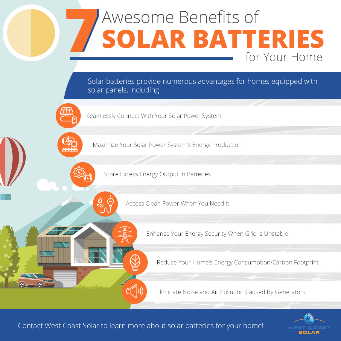 Infographic showing the benefits of solar batteries