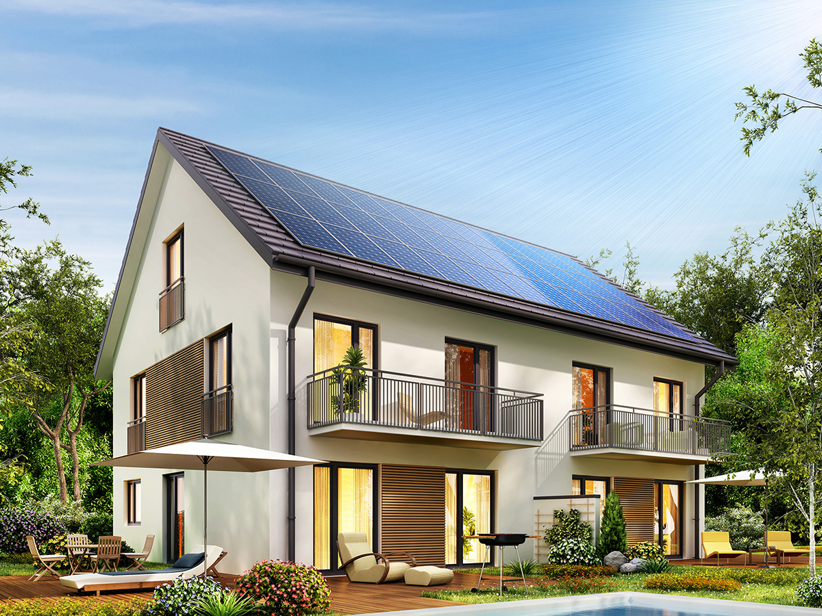 image of solar panels on a house