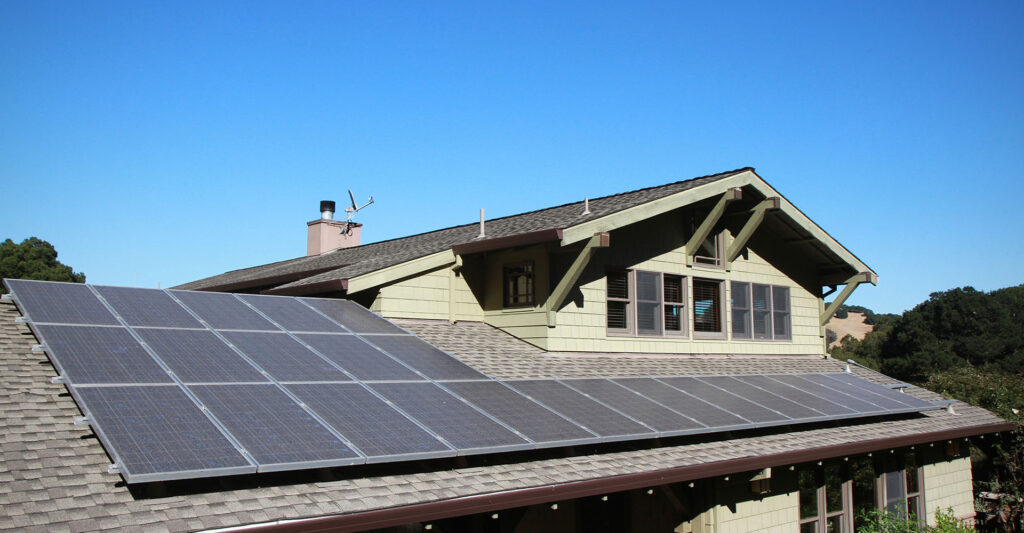 image of solar panels on a house