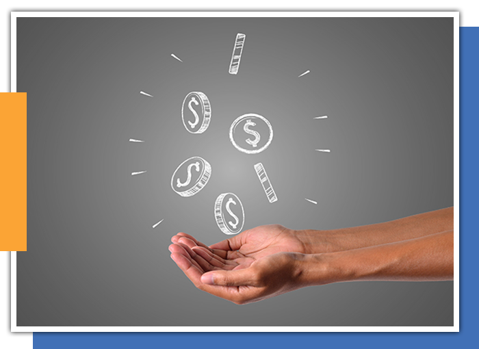 image of a man holding money