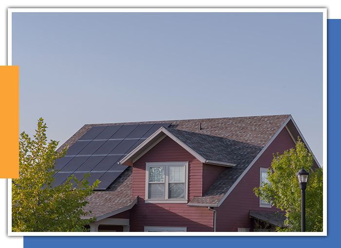 Image of a house with solar panels