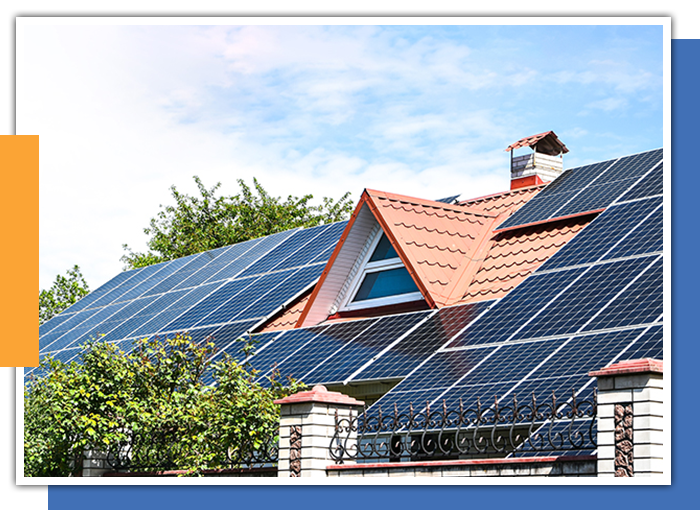 Image of solar panels on a roof