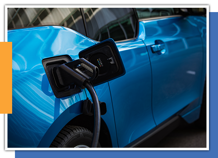 Image of an electric car being charged