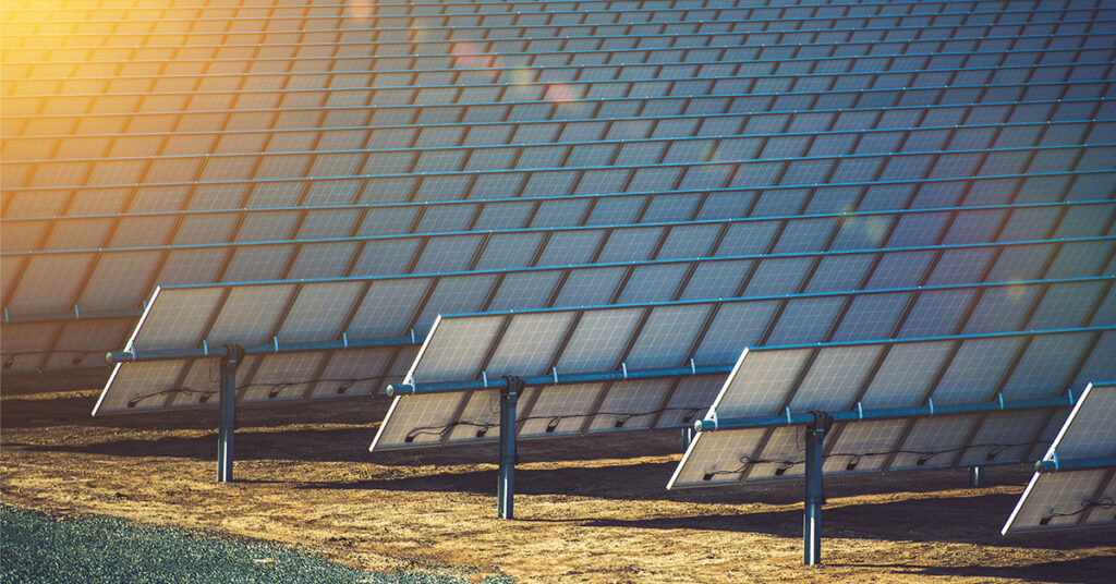 image of a fields of solar panels