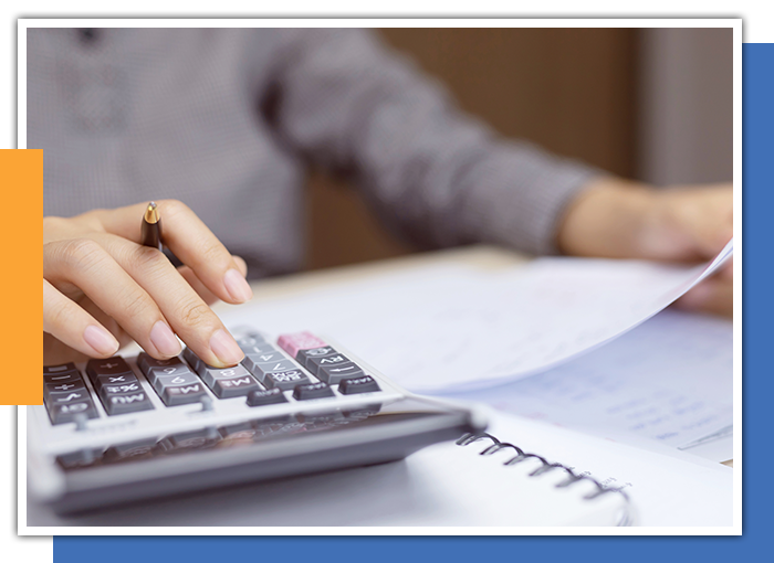 image of person calculating costs