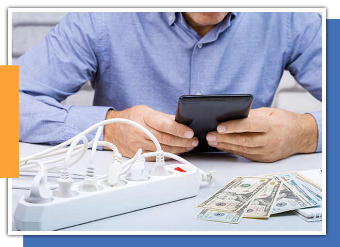 Image of a person doing taxes