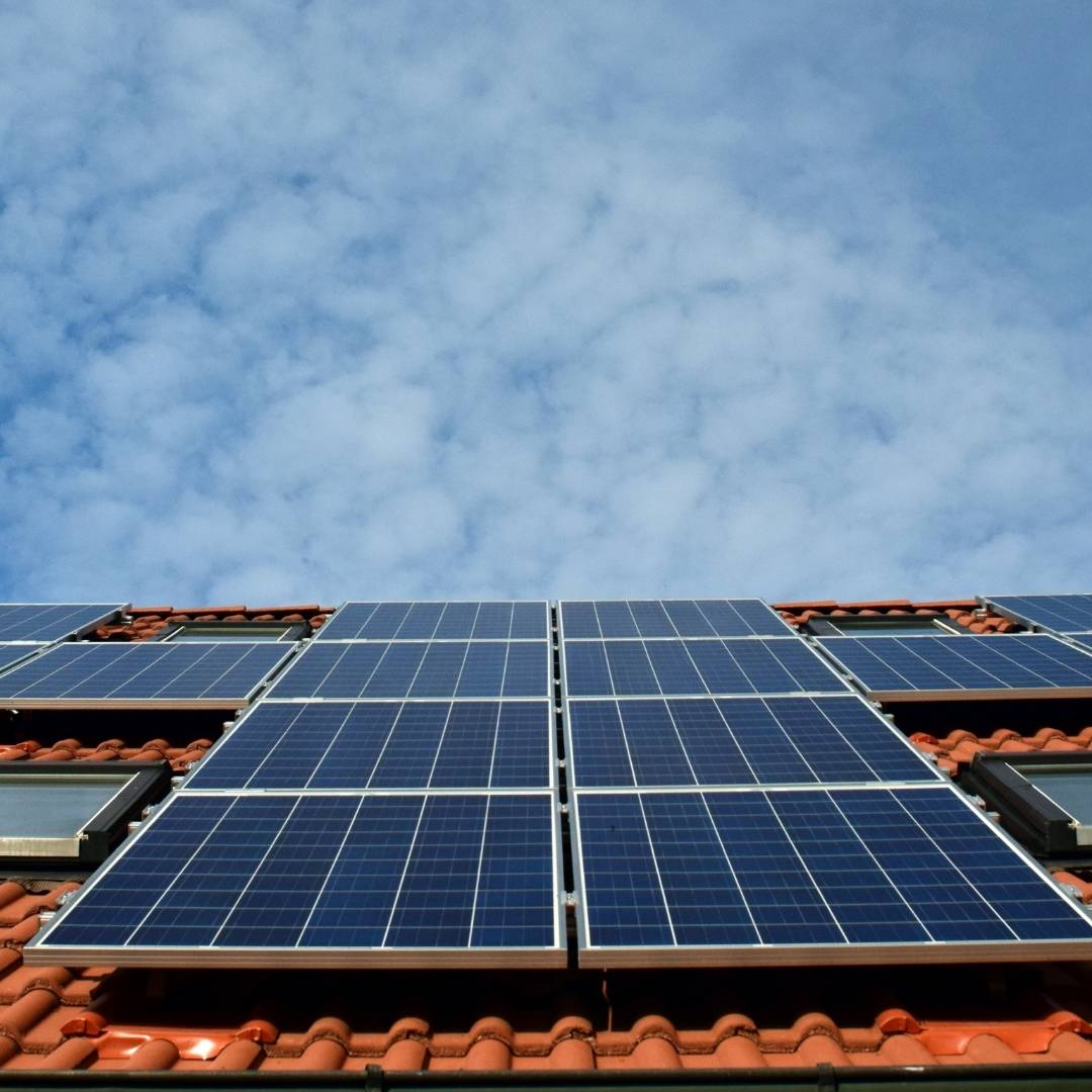 Solar panels on a roof