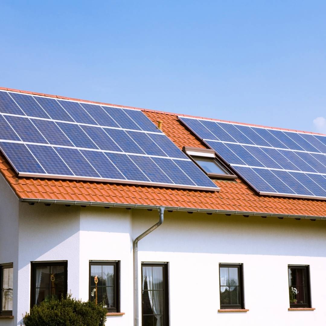 Solar panels on a roof
