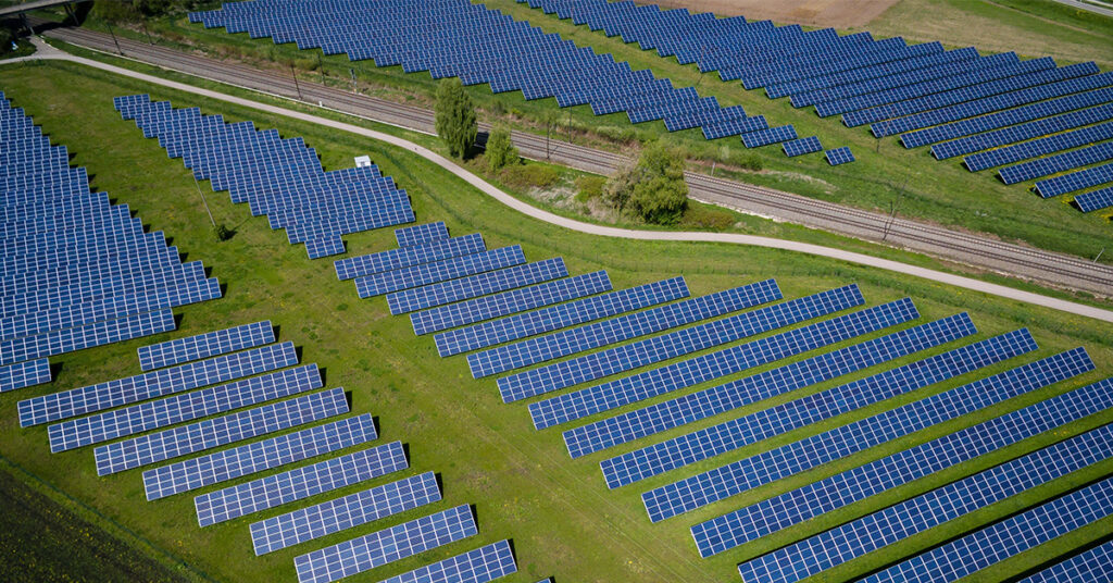 solar panel field