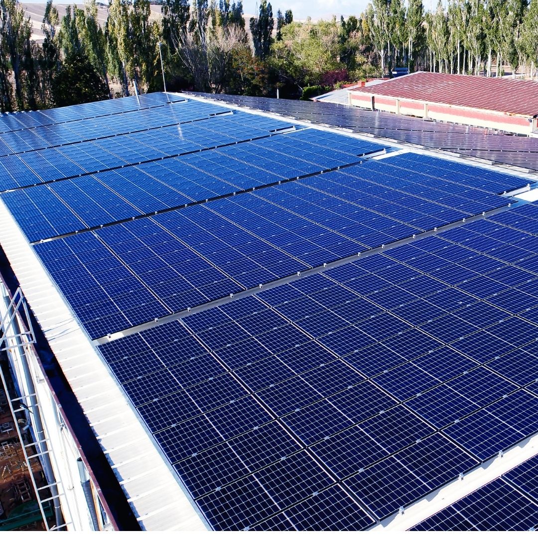 commercial solar panel array