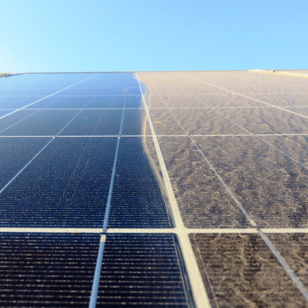 dusty solar panel