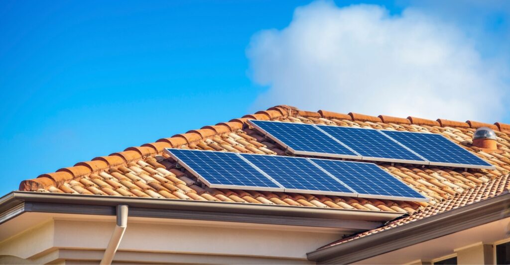 home with solar panels