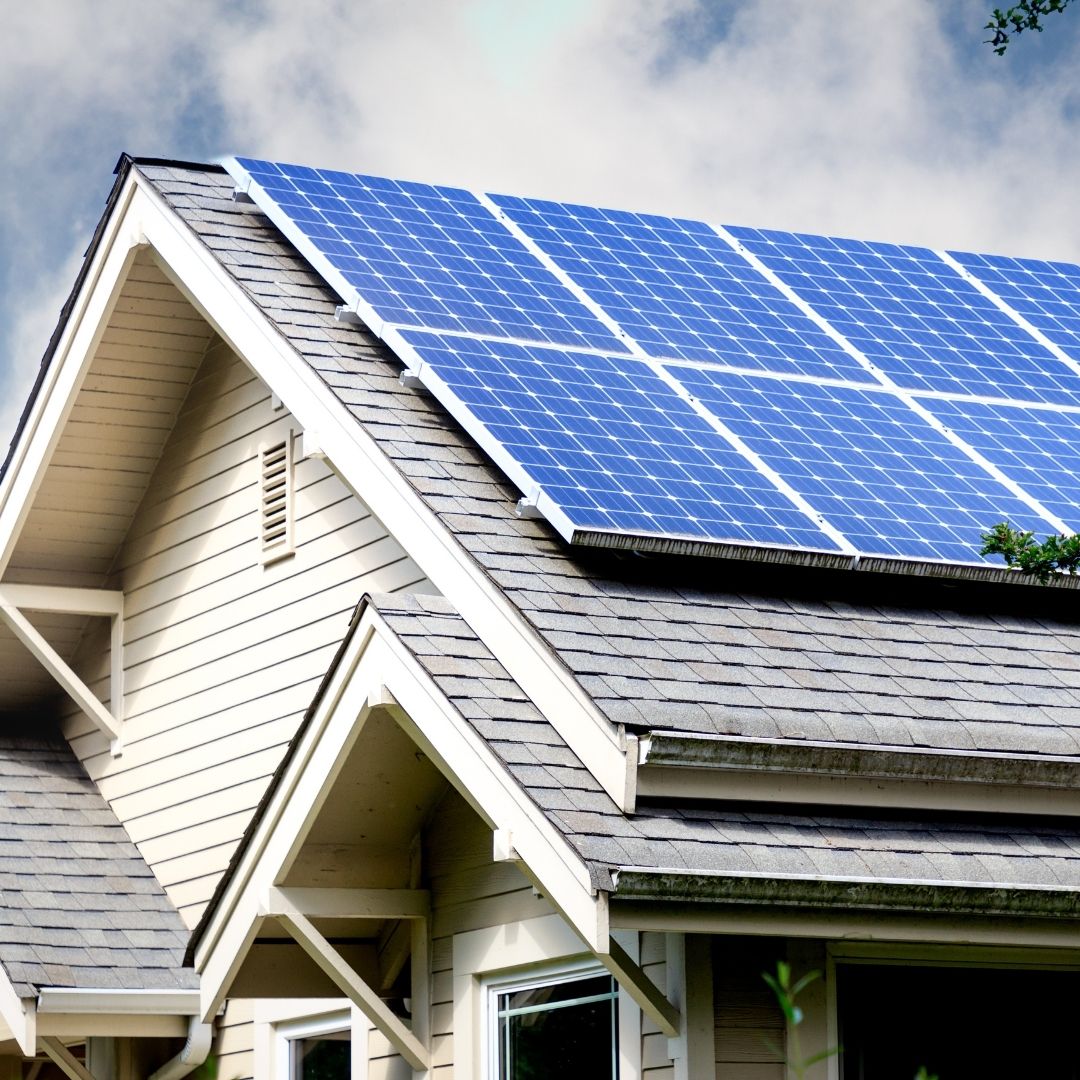 solar panels on home