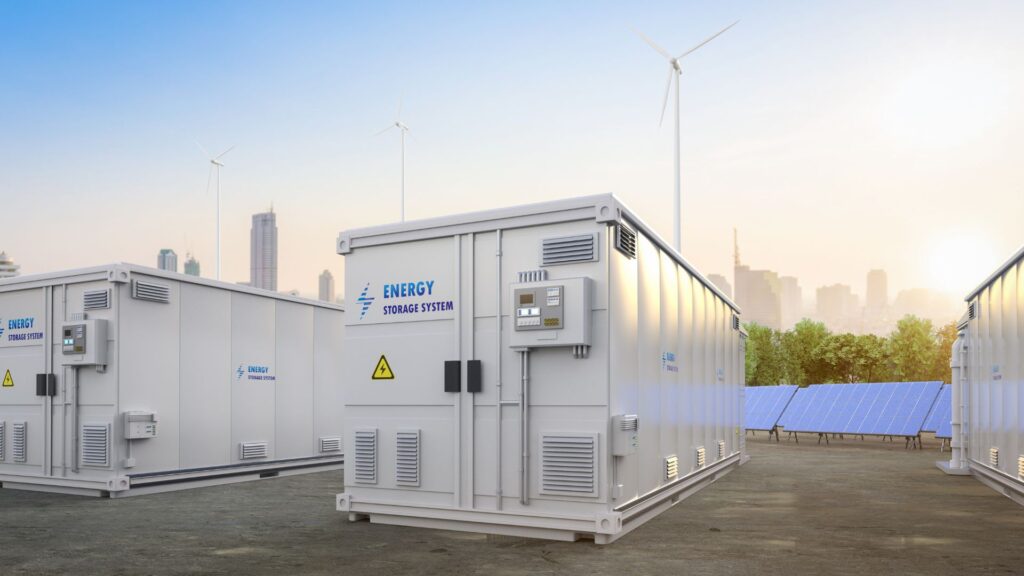 A solar panel battery storage