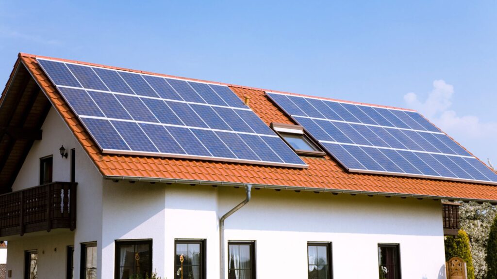 A nice home with solar panels installed on the roof
