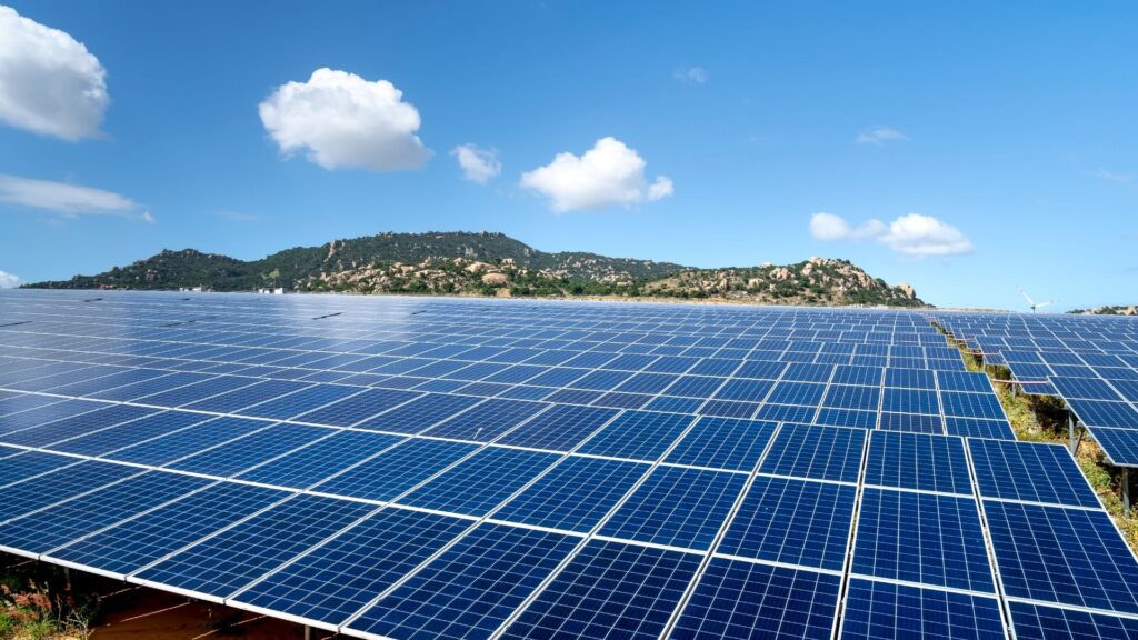 ground-mounted solar panels