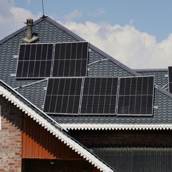 solar panels on house
